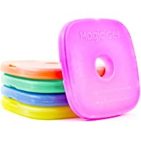 Magic Gel 5 x Paquetes de Hielo para la lonchera y Las neveras - Bloques para el congelador (pequeños Pero duraderos…